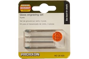 Proxxon 28920 4-częściowy zestaw narzędzi do obróbki szkła, zielony