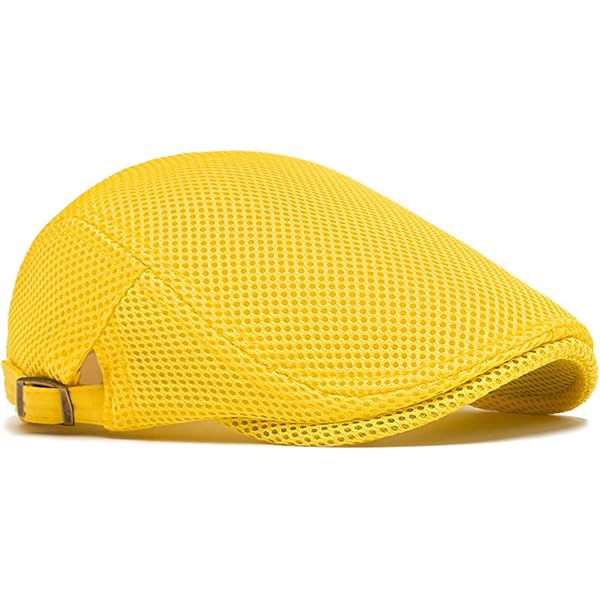 Platte Pet voor Heren - Newsboy Mesh Flatcap - Zomerhoed Verstelbaar van 55-60 cm