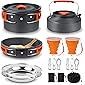 Sanheshun Camping Kochgeschirr Set 18PCS Outdoor Geschirr Set Kochtopf Set Grillgeschirr Picknick Topf mit Kaffeekanne…