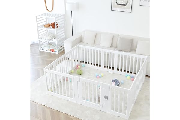 Gupamiga Parc Bébé Modulable 150 x 180 cm, Enfant, de Jeux, Blanc
