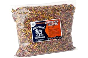 WALTER PRODUCTS WILDLIFE AND AQUATICS Walters All-Round 3mm & 6mm Nutri Mix Pond Fish Food Pellet for Koi, Goldfish and all Cold Water Pond Fish. Year Round, Complete Fish Food Pellets in Recyclable Bags, 1kg Bag