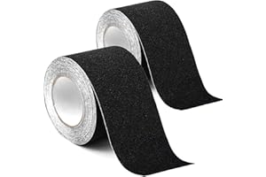Luriseminger 2pcs Antirutsch Klebeband Streifen Selbstklebend 5cm x 10m, Wasserfest Treppe Anti Rutsch Streifen High Grip Rutschfest Klebeband für Treppen, Stufen, für Drinnen und Draußen