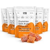 5 PCS Sugar Free Gummies Mango Passion Fruit, Healthy Snacks Gluten Free, Healthy Snack with Concentrated Fruit, High Fiber V