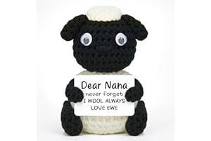 Giftasy Nana Gifts, Nana Christmas Birthday Gifts - Handmade Crochet Funny Cute Blacknose Sheep, Present for Nana from Grandchildren for Her Christmas Birthday Mother's Day