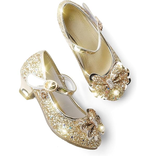 Scarpe Cerimonia Scarpe Con Tacco Bambina EIGHT KM - Bianco Glitter Taglia 31 Scarpette Comunione - 9