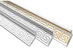 MARBET DESIGN 20 Metri Profili Decorativi in Polistirolo Profile Decorazione Indoor Stucco 28x73mm, B-21