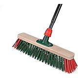 BÜMAG Garten- & Straßenbesen 40 cm mit PVC-Beborstung und Teleskopstiel - klassisch, effizient und gut