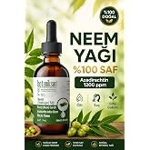 Neem Yağı 100ml - Tesbih Ağacı Soğuk Sıkım, Cilt &amp; Sa&ccedil; &amp; Bitki Bakımı İ&ccedil;in%100 Saf