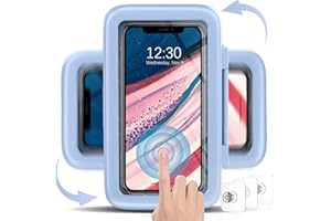 LC-dolida Dusch-Telefonhalterung, wasserdicht, 480 Grad drehbar, Dusch-Telefonständer, Schutzhülle für Badezimmer, Badewanne, Küche, Wand, Mirro, XS, XR bis zu 17.3 cm (6.8 Zoll) Handy