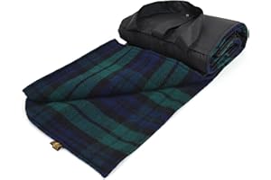 Tweedmill Eventer Pure New Wool Picnic Blanket - Blackwatch - Large