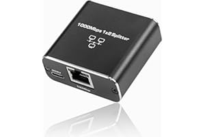 SinLoon Répartiteur Ethernet Gigabit Ethernet, répartiteur RJ45 1 à 2 1000/100 Mbps, extension Ethernet avec port d'alimentation USB pour ordinateur, concentrateur, commutateur, routeur, ADSL,