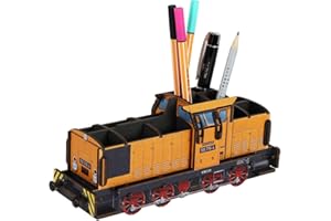 WERKHAUS DESIGN + PRODUKTION Werkhaus NEU Stiftebox Diesellok V60 Goldbroiler Güterlok orange Lok