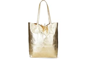 Chicca Borse Borsa a Mano Shopper da donna in pelle made in Italy - 40x36x11 cm