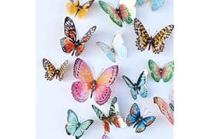 KARLOR Dekoracja 3D motyle, 36 szt. motyl dekoracja ścienna naklejka ścienna motyle dekoracja ścienna sypialnia dekoracja ślubna motyle walentynki prezent impreza kwiatowa dekoracja