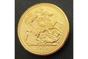 BoodLo sterlina d'oro Britannica 1957-1968 10 Monete Commemorative placcate in Oro, Replica Straniera, 1958