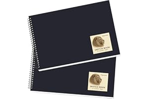 DagouColor Skizzenbuch, 2 Pack, 50 Blatt (100 Seiten), A3 Säurefreies Zeichenpapier, 140GSM Spirale Skizzenpad für Anfänger Künstler Erwachsene Kinder