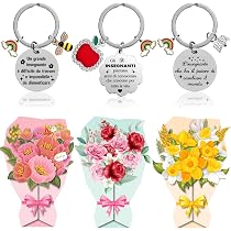 prota 12 Set regalo di addio, regalo per insegnanti, portachiavi, regalo di ringraziamento, regalo per insegnanti idee regalo, argento, m