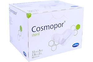 HARTMANN Cosmopor – Tiritas estériles 900800/4 bandas, 7,2 x 5 cm, 50 unidades)