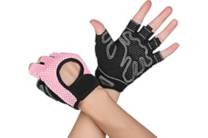 Yasdyri Fitness Handschuhe Damen Herren Trainingshandschuhe 2 Stück Anti Rutsch Silikon Atmungsaktive Sporthandschuhe für Gewichtheben Krafttraining, Handflächenschutz, Radfahren, Bewegung
