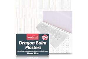 SOL 24pk Dragon Balm Plasters 12x15cm Adhesive Heat Patches - Soothes Back, Neck, Shoulder & Muscle Pain - Deep Penetrating Heat, Reduces Discomfort, Stays Secure, Helps Sleep, Long-Lasting Relief