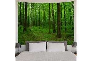 BCKAKQA Large Forest Tapestry Green Tree Tapestry Wall Hanging Nature Landscape Wall Tapestry for Bedroom Dorm Living Room Home Decoration Aesthetic Wall Art Blanket (150x200cm,59"X79")