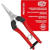 FELCO 321 hasat okuma makası (meyve/&ccedil;i&ccedil;ek + sebze sapları i&ccedil;in, &ccedil;elik saplı kompakt makas, d&uuml;z bı&ccedil;ak, sağ elini kullananlar v