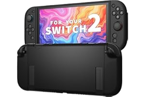 JEMDO Schutzhülle Kompatibel mit Nintendo Switch 2 (2025) – Slim Case aus Stoßfestem TPU mit Anti-Rutsch-Griff, Ergonomisch für Joy-Con, in Schwarz, Ideal für Alltag & Reisen