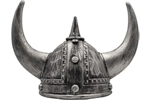 LOOYAR Middle Ages Medieval Viking Age Horned Viking Helmet Berserker Soldier Warrior Costume Hat Sallet Adult Toy for Battle Play Halloween Cosplay LARP