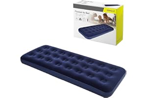 Crystals Single Airbed, Blow Up Camping Air Bed, Single Inflatable Air Bed Mattress, Waterproof Camping Mattress, Flocked Non-Slip, Quick Inflatable Air Mattress for Indoor & Outdoor Adults & Kids