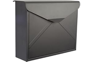 Perel Skrzynka pocztowa Verona, montowana na ścianie i na słupie, w zestawie. 2 klucze, wymiary (wys. x szer. x gł.) 38 x 29 x 11,5 cm, czarny mat