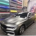 WISDOM Grey Metallic Sheet Car Wrap Film Self Adhesive Car and Motorcycle Sticker Decal DIY, Decoration (24x156, Grey Metallic)