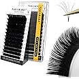 NAGARAKU Auto Fan Lash, 2 Layers Easy Fan Lash 0.05 C Curl 8-15mm Mix Length Natural Professional False Lashes Supplies Cluster 2D 3D 4D 5D 6D 10D Volume Russian Eyelash Extensions