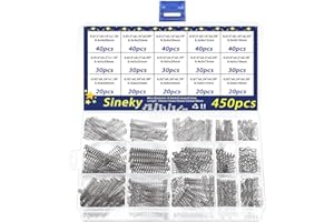 LOEASE 450pcs Spring Assortment Set, Compression Springs Kit, Assorted Size Small Springs，Stainless Steel Mechanical Compression Springs for Home Repairs & DIY