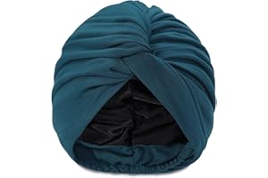 Hat Hut Satin Turban for Women Silk Bonnet Satin Bonnet Sleep Cap for Curly Hair Sleeping Adjustable Head Wrap Twisted Turban