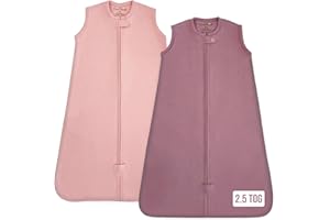 Mama Cheetah Baby Sleep Sack 2.5 TOG, Organic Cotton Baby Wearable Blanket with Two-Way Zipper, Swaddle Transition Baby Sleeping Bag for Newborn Infant Toddler Boy Girl, 0-6 Months