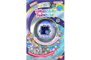 Tamagotchi Paradise White Glacier – virtuellt djur att ta hand om – interaktivt tamagotchi, zoomhjul – blå och vit glaciärmodell – leksak för barn från 6 år och uppåt – Bandai – 43426