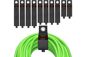 VVFLED Storage Assorted 10 Pack, Extension Cord Holder Organizer for Garage, Heavy Duty Storage Straps, Hook and Loop Extension Cord Hanger, Cord Wrap Keeper, Cable Straps for Cords, Hoses, Rope, RV, Boat