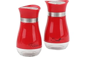 SERVETTE HOME Salière et poivrière de base rouge