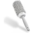 Olivia Garden Expert Blowout Speed – White & Grey - 55 - Ceramic Coated Round Brush with Extra Long Barrel for 25% Faster Blowouts