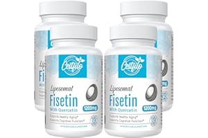 Liposomal Fisetin avec Quercétine 60 softgels - Hautement dosé 1200 mg par serving - Maximum Bioavailability - Anti-âge naturel sénolytique de Cestfilo (Pack of 4)