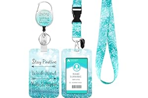 DUOUPA Ausweishülle mit Band, Ausziehbarer Schlüsselanhänger Badge Holder, Schlüsselband mit Karabiner für Frauen, Lehrer, Krankenschwester, Doktor, Student