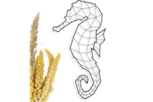 KELULY Caballito de Mar. Escultura de Metal. Adorno de Pared, Elemento Decorativo, Cartel, Souvenir, Poster, Decoracion, Animales Marinos, Regalo para Aficionados del Mar y Océano, Exploradores, Pescadores.