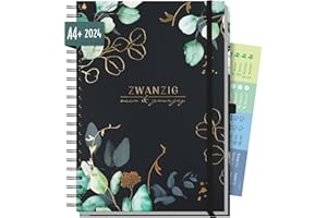 ‎HÄFFT Chäff Business-Timer 2024 A4 Maxi [Mondscheinblüten] 1 Woche 2 Seiten | Terminplaner Wochenplaner Wochenkalender Organizer Terminkalender für perfektes Zeitmanagement | nachhaltig & klimaneutral