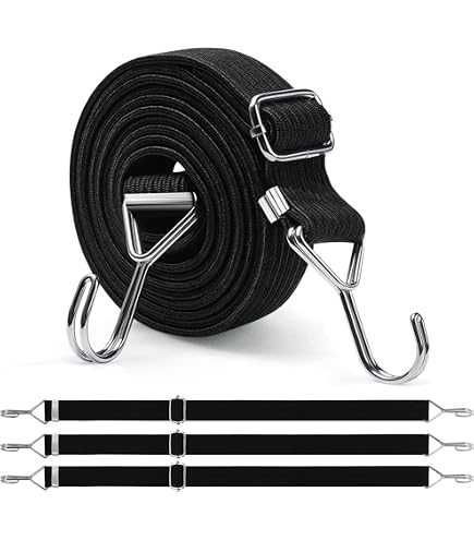 Bike Rack Straps 2 Pieces Bungee Cords With Hooks, Bike Bungee Cord, Motorcycle Bungee Motorcycle Luggage Straps