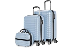 NUMADA - Maletas de Viaje Cabina Upfly ABS con Cierre de Combinación y 4 Ruedas Dobles 360. Maleta Rígida Resistente, Ligera con Interior Compartimentado