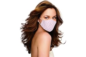 WedDecor 4Pcs Washable Cloth Face Mask Reusable and Adjustable Protective Fabric Face Cover Dust Filter Pocket, Filter Pocket 3 Layer Cotton Face Mask Reusable Machine Washable, Starry Print