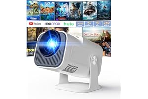 GENERIC Apps integrate - Mini Proiettore 4K Supporta, Smart Proiettore Portatile 5G WiFi 6 BT 5.4, Mini Projector Full HD 1080P Supporta Compatibile con HDMI/TV Stick/Laptop - Bianco
