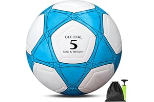 Aipwerer Balon de Futbol Tamaño 5,Balón Fútbol,Futbol Niños Balones de Futbo Competición,Fútbol de Entrenamiento Balón Balones,Football Training para Juventud y Adultos