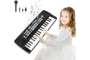 BABYJOLLY Teclado Electrónico Piano para Infantil y Principiantes, 37 Teclas Multifunción Piano Musical para Niños, Teclado de Piano Portátil Educativos Juguetes para 3 4 5 6 Años Niñas Niños