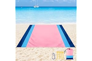 Sarsumir Picknickdecke 210 x 200 cm Sandfrei Stranddecke Ultraleicht Kompakt Outdoor Decke Wasserdicht Camping Zubehör mit 4 Heringe für Reisen, Camping und Picknick,